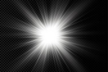 Parlayan beyaz ışık, patlayan güneş ışınları..