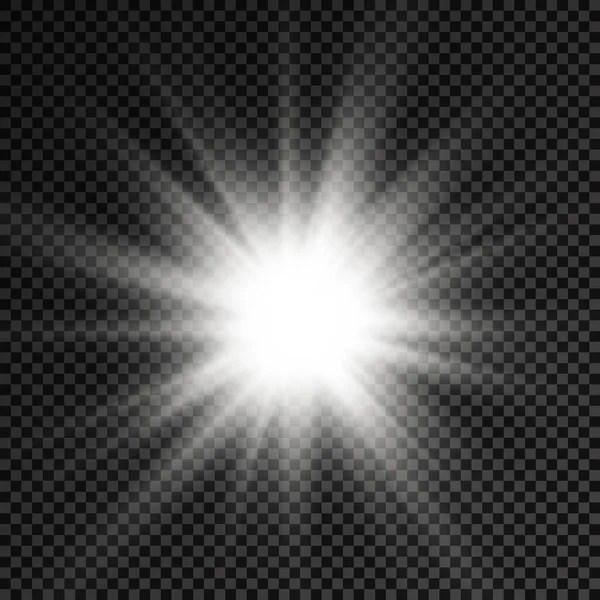 Parlayan beyaz ışık, patlayan güneş ışınları..