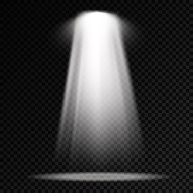 Beyaz spot ışığı, projektör ışığı efekti.