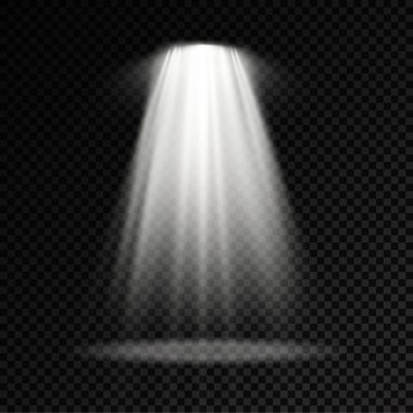 Beyaz spot ışığı, projektör ışığı efekti.