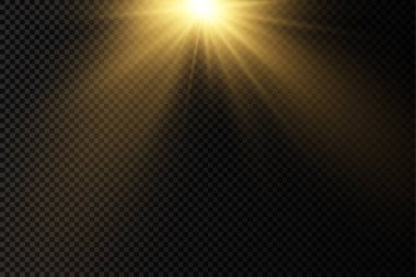 Sarı spot ışığı, projektör ışığı efekti.