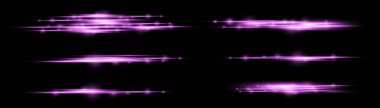 Yatay mor ışık ışınları, flaş mor çizgi.