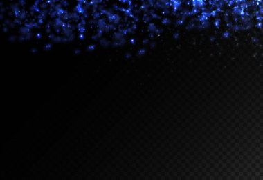 Neon mavisi parıldayan yıldız tozu izi ışığı.