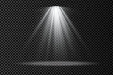 Beyaz spot ışığı, projektör ışığı efekti.