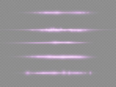 Yatay mor ışık ışınları, flaş mor çizgi.
