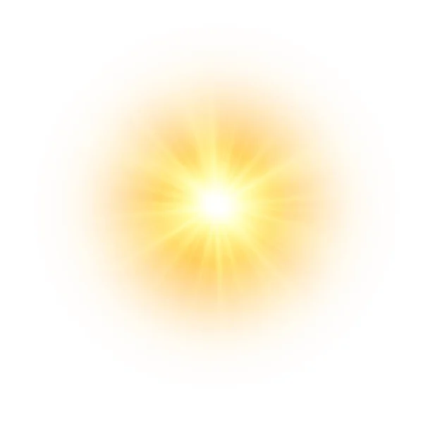 Вспышка желтого солнца, звезда сверкает блестками. — стоковое фото