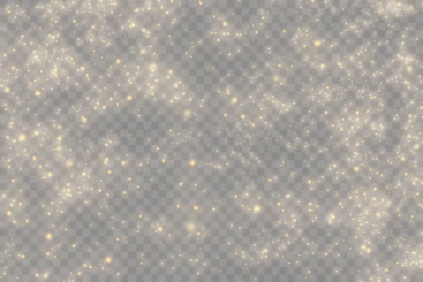 黄色の塵粒子、黄金の火花、光、星 — ストック写真