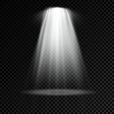 Beyaz spot ışığı, projektör ışığı efekti.