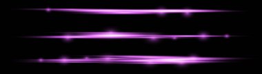 Yatay mor ışık ışınları, flaş mor çizgi.