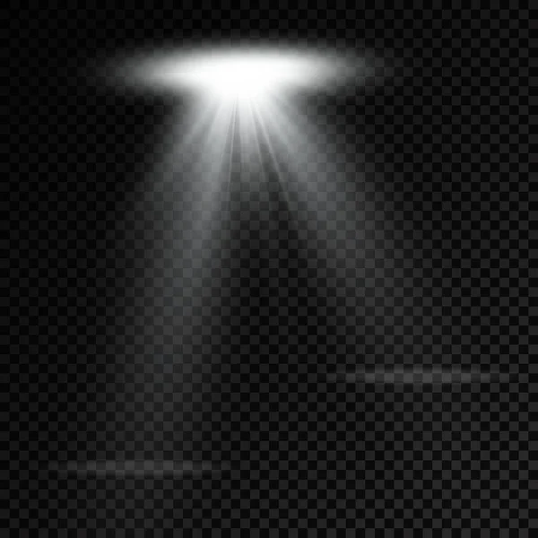 Set de proyector blanco, efecto de luz del proyector. — Vector de stock