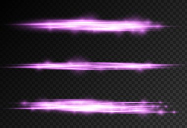 Yatay mor ışık ışınları, flaş mor çizgi.
