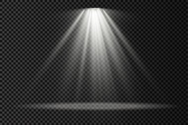 Beyaz spot ışığı, projektör ışığı efekti.