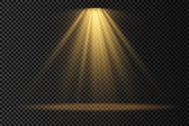 Sarı spot ışığı, projektör ışığı efekti.