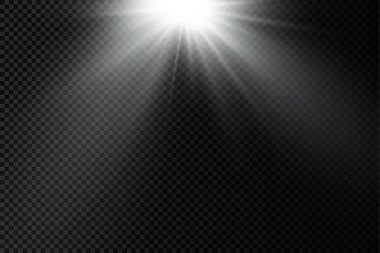 Beyaz spot ışığı, projektör ışığı efekti.