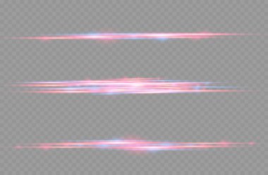 Kırmızı mavi hareketli polis hattı, yatay ışık huzmeleri