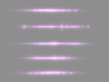 Yatay mor ışık ışınları, flaş mor çizgi.
