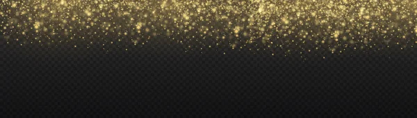 Geel stof deeltjes, gouden vonken, lichten, ster — Stockvector
