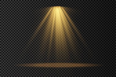 Sarı spot ışığı, projektör ışığı efekti.