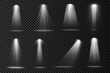 Beyaz spot ışığı, projektör ışığı efekti.