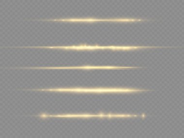 Yatay ışık ışını, parlak sarı yatay çizgi