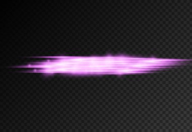 Mor parlak çizgi, mor yatay ışık ışınları.