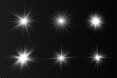 Parlak ışık yıldızı, beyaz güneş ışınları, güneş ışığı.