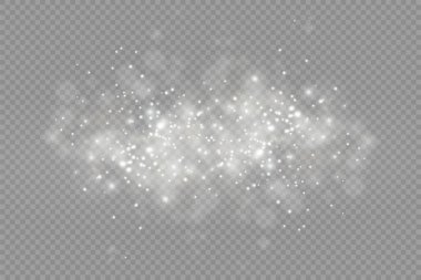 Işıldayan altın sihirli toz parçacıkları ışık saçar.