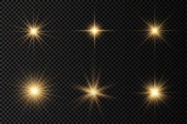 Parlak ışık yıldızı, sarı güneş ışınları, güneş ışığı.