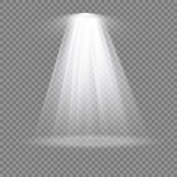 ชุดไฟสปอร์ตไลท์สีขาว แสงโปรเจคเตอร์ . — ภาพเวกเตอร์สต็อก