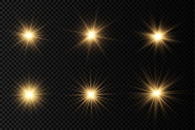 Parlak ışık yıldızı, sarı güneş ışınları, güneş ışığı.