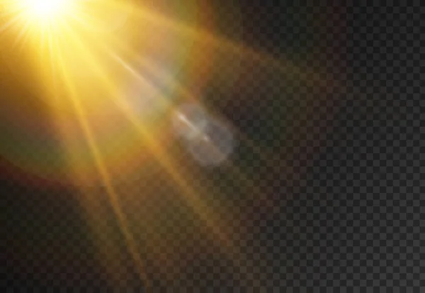 Luce solare con esplosione luminosa, luce solare. — Foto Stock