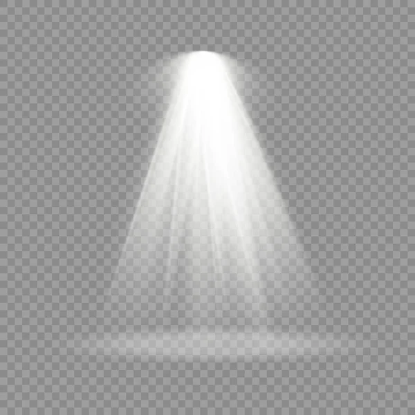 Set de proyector blanco, efecto de luz del proyector. — Archivo Imágenes Vectoriales