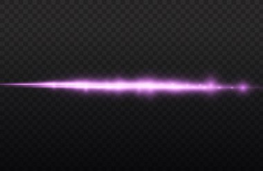 Mor parlak çizgi, mor yatay ışık ışınları.