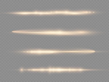 Altın parlak çizgi, sarı yatay ışık huzmesi