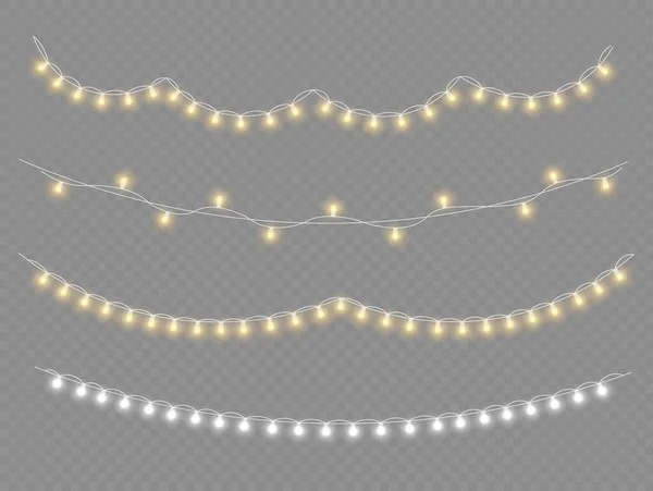 LED-Neonlicht, Weihnachtsgirlanden-Dekoration — Stockvektor