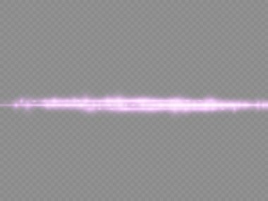 Mor parlak çizgi, mor yatay ışık ışınları.