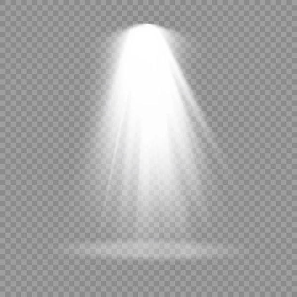 Set de proyector de iluminación blanco, proyector de luz. — Archivo Imágenes Vectoriales