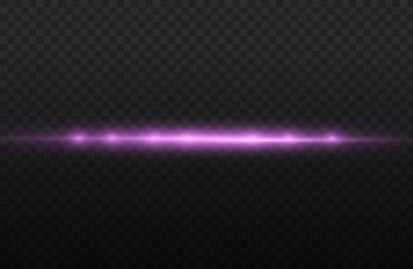 Mor parlak çizgi, mor yatay ışık ışınları.