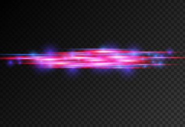 Kırmızı mavi hareketli polis hattı, yatay ışık huzmeleri