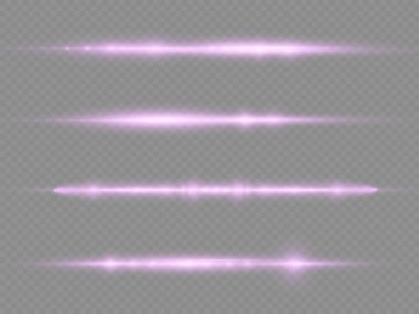 Mor parlak çizgi, mor yatay ışık ışınları.