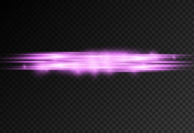 Mor parlak çizgi, mor yatay ışık ışınları.