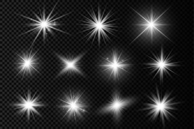 Parlak ışık yıldızı, beyaz güneş ışınları, güneş ışığı.