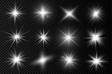 Parlak ışık yıldızı, beyaz güneş ışınları, güneş ışığı.