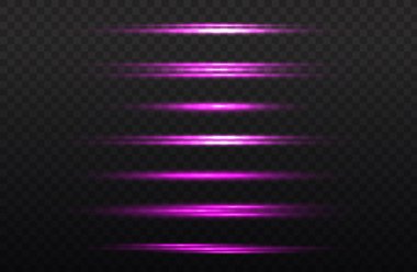 Mor parlak çizgi, mor yatay ışık ışınları.