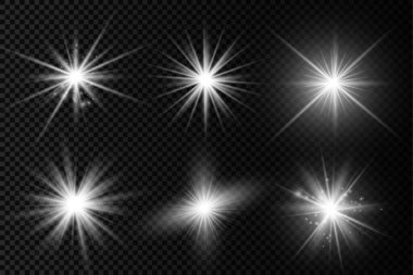 Parlak ışık yıldızı, beyaz güneş ışınları, güneş ışığı.