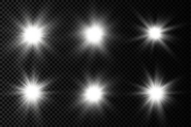 Parlak ışık yıldızı, beyaz güneş ışınları, güneş ışığı.