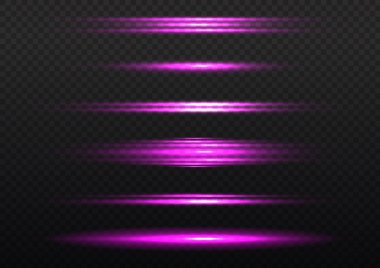 Mor parlak çizgi, mor yatay ışık ışınları.