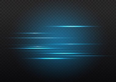 Yatay ışık ışınları, ışık hızı çizgisi, mavi ışık