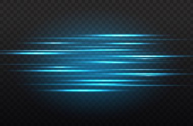 Yatay ışık ışınları, ışık hızı çizgisi, mavi ışık