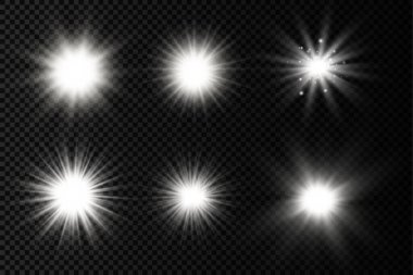 Parlak ışık yıldızı, beyaz güneş ışınları, güneş ışığı.
